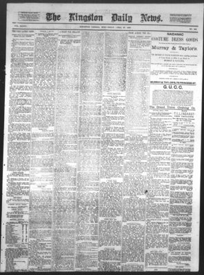 Kingston News (1868), 27 Apr 1887