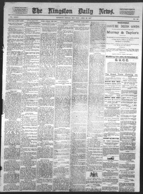 Kingston News (1868), 28 Apr 1887