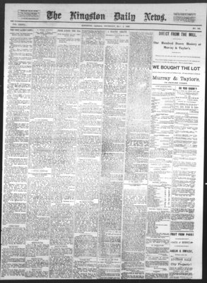 Kingston News (1868), 5 May 1887