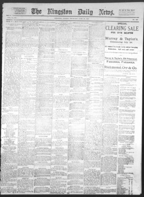 Kingston News (1868), 30 Jun 1887