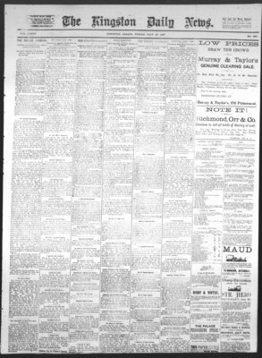 Kingston News (1868), 22 Jul 1887