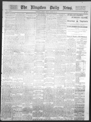 Kingston News (1868), 19 Aug 1887