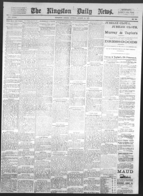 Kingston News (1868), 22 Aug 1887