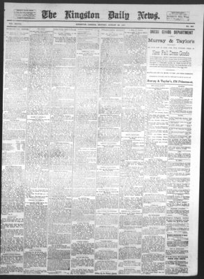 Kingston News (1868), 29 Aug 1887