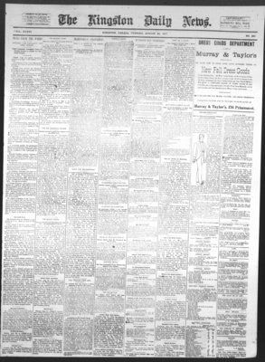 Kingston News (1868), 30 Aug 1887