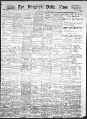 Kingston News (1868), 9 Sep 1887