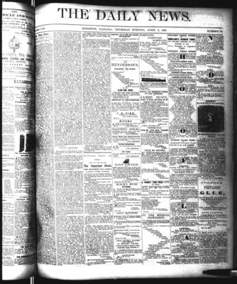 Kingston News (1868), 2 Apr 1868