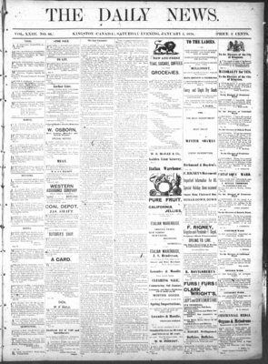 Kingston News (1868), 5 Jan 1878