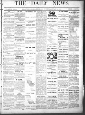 Kingston News (1868), 10 Jan 1878