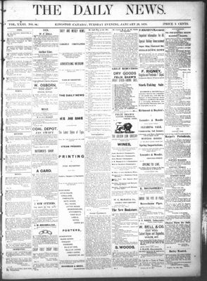 Kingston News (1868), 29 Jan 1878