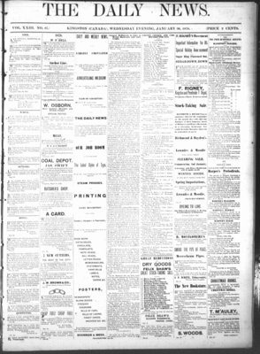 Kingston News (1868), 30 Jan 1878