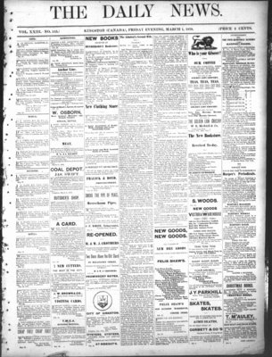 Kingston News (1868), 1 Mar 1878