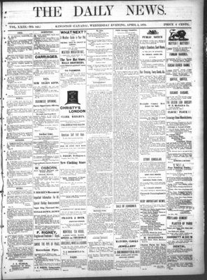 Kingston News (1868), 3 Apr 1878