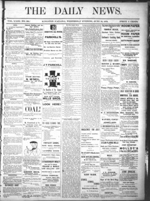 Kingston News (1868), 19 Jun 1878