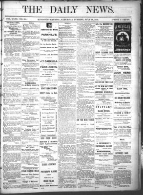 Kingston News (1868), 20 Jul 1878