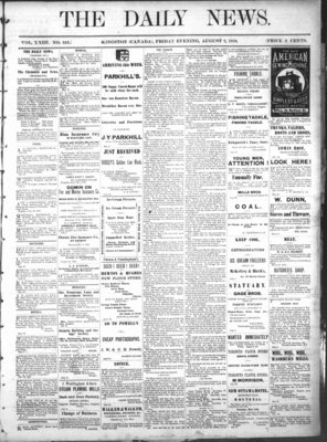 Kingston News (1868), 2 Aug 1878