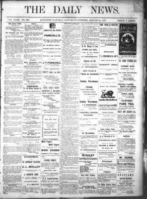 Kingston News (1868), 31 Aug 1878