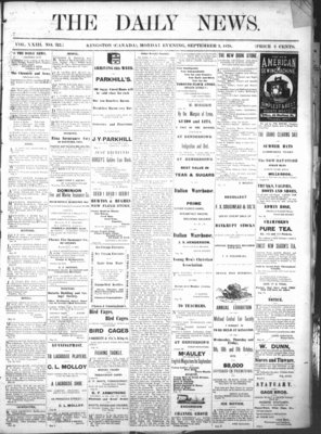 Kingston News (1868), 2 Sep 1878