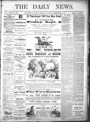 Kingston News (1868), 3 Sep 1878