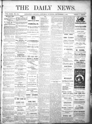 Kingston News (1868), 7 Sep 1878