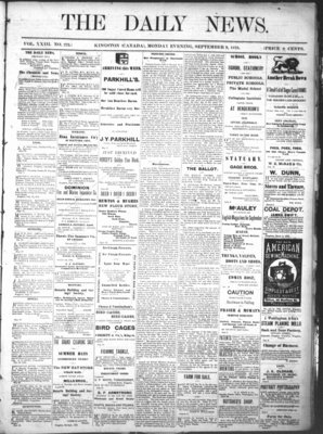 Kingston News (1868), 9 Sep 1878