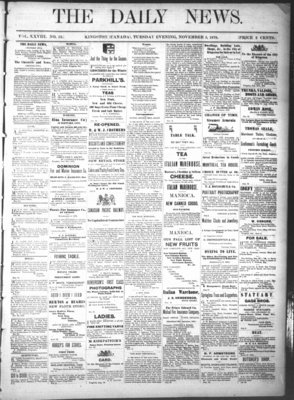 Kingston News (1868), 5 Nov 1878