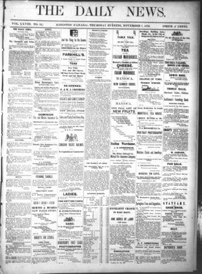 Kingston News (1868), 7 Nov 1878