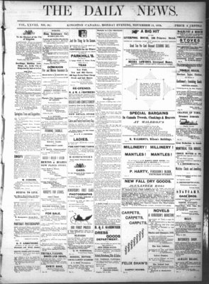 Kingston News (1868), 11 Nov 1878