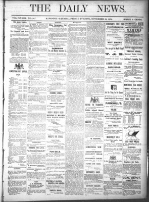 Kingston News (1868), 29 Nov 1878