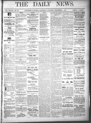 Kingston News (1868), 7 Dec 1878