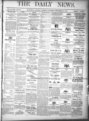 Kingston News (1868), 10 Dec 1878