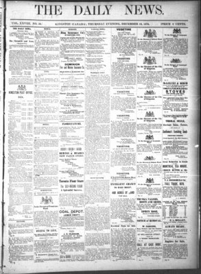 Kingston News (1868), 19 Dec 1878