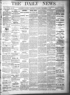 Kingston News (1868), 21 Dec 1878