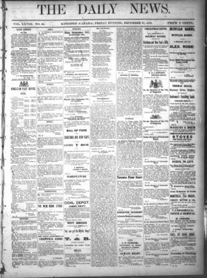 Kingston News (1868), 27 Dec 1878