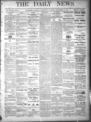 Kingston News (1868), 28 Dec 1878