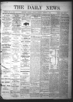 Kingston News (1868), 9 Jan 1872