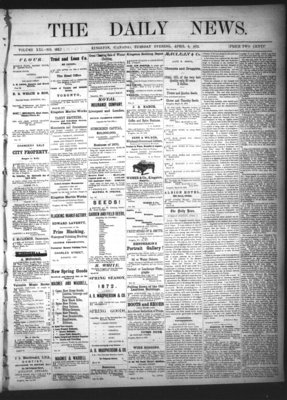 Kingston News (1868), 9 Apr 1872