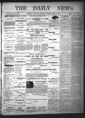 Kingston News (1868), 25 Apr 1872