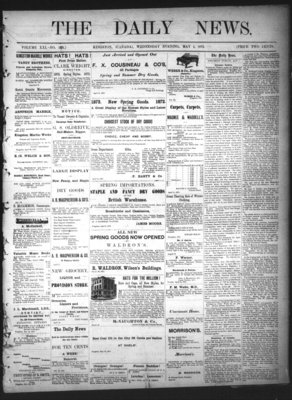 Kingston News (1868), 1 May 1872