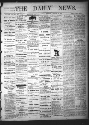 Kingston News (1868), 19 Aug 1872