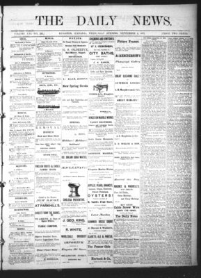 Kingston News (1868), 4 Sep 1872