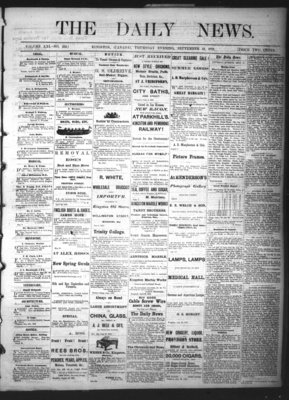 Kingston News (1868), 12 Sep 1872