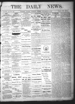 Kingston News (1868), 26 Sep 1872