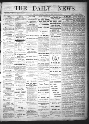 Kingston News (1868), 27 Sep 1872