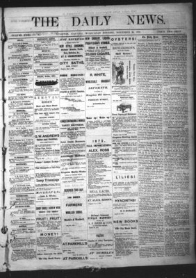 Kingston News (1868), 20 Nov 1872