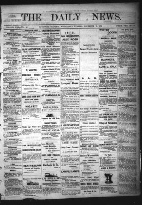 Kingston News (1868), 11 Dec 1872