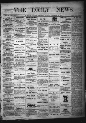 Kingston News (1868), 12 Dec 1872