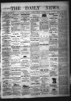 Kingston News (1868), 14 Dec 1872