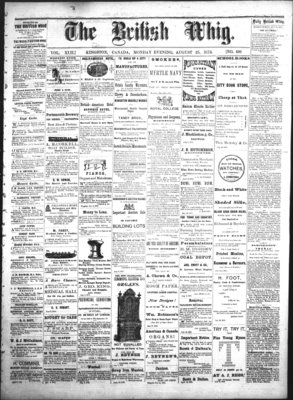 Daily British Whig (1850), 25 Aug 1873