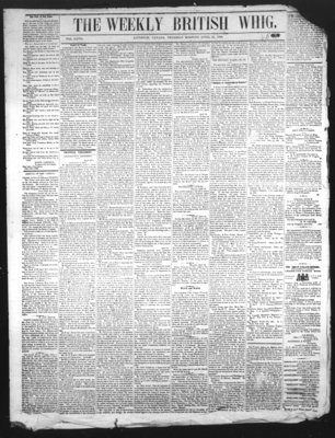 Weekly British Whig (1859), 22 Apr 1858